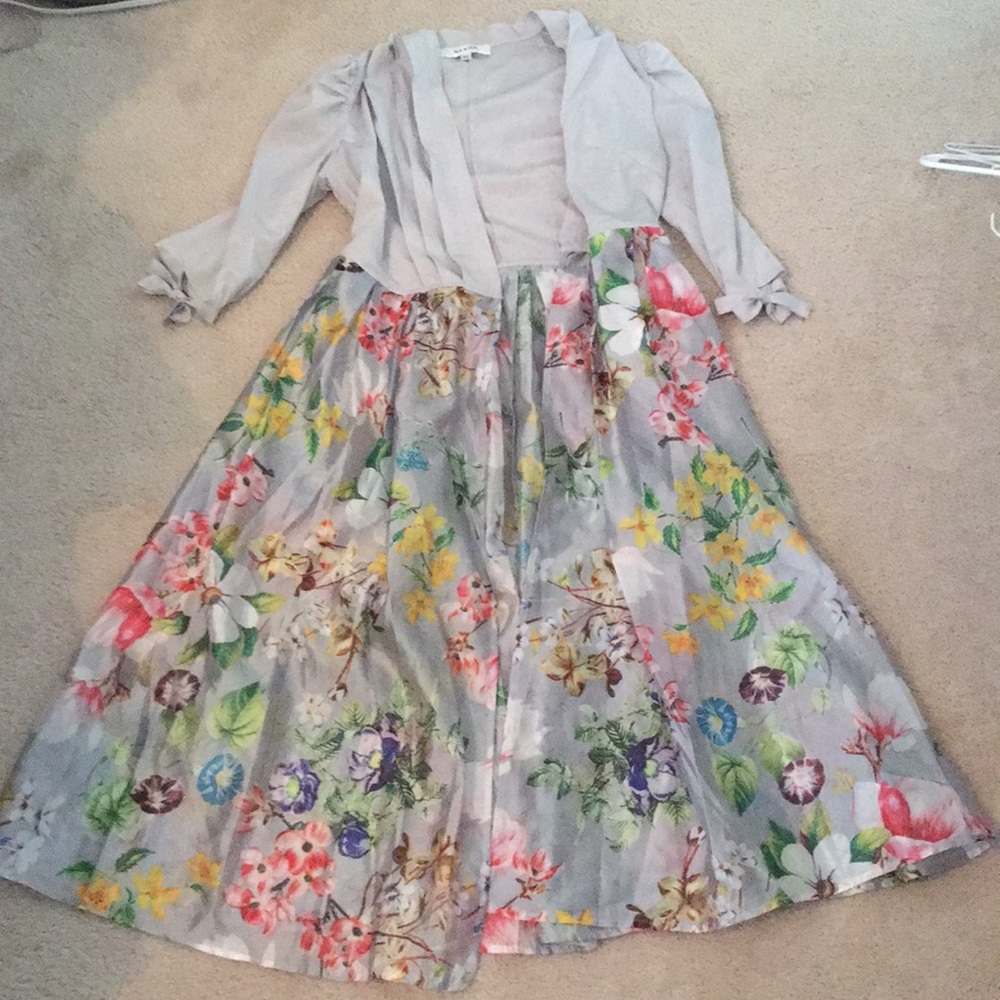 Grey translucent cover up